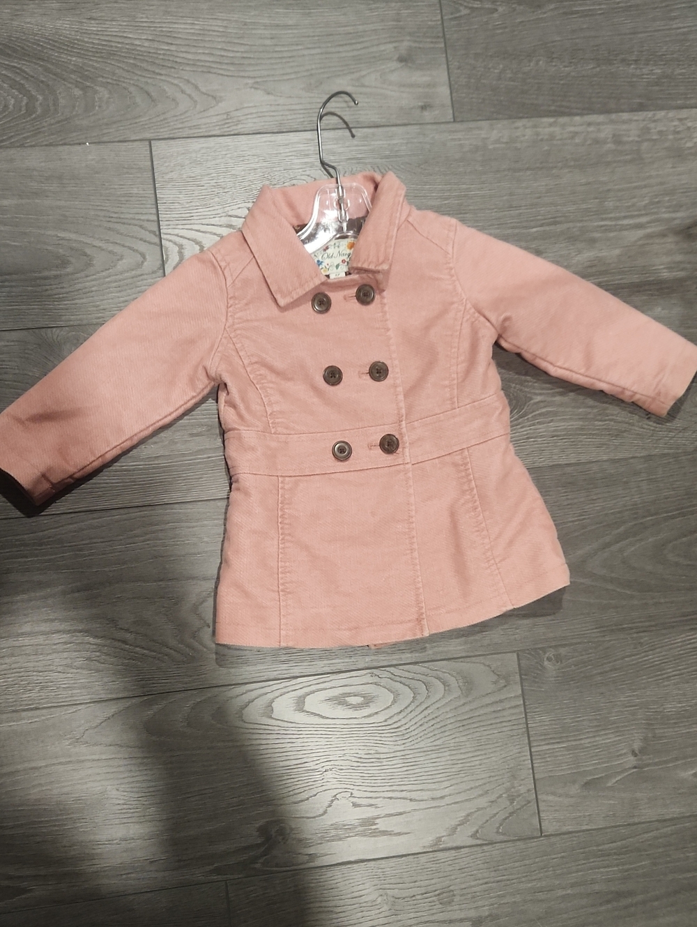Old Navy Pink Double-Breasted Girls Pea Coat NWOT